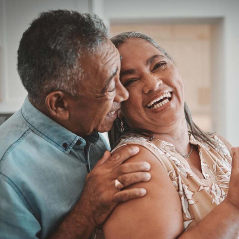 Couple laughing