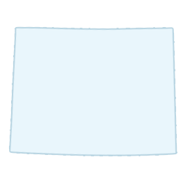 A simple, solid light blue trapezoid with a slightly curved top, having clean edges and a plain background.